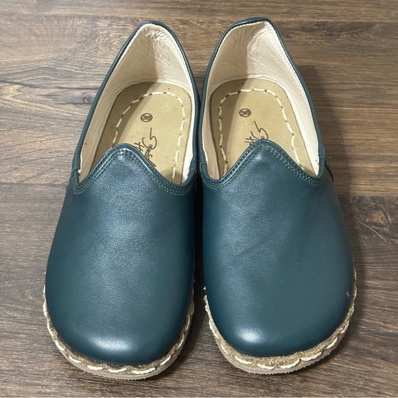 Genuine Leather Comfort handcrafted,Jade green size 6 - Picture 8 of 8